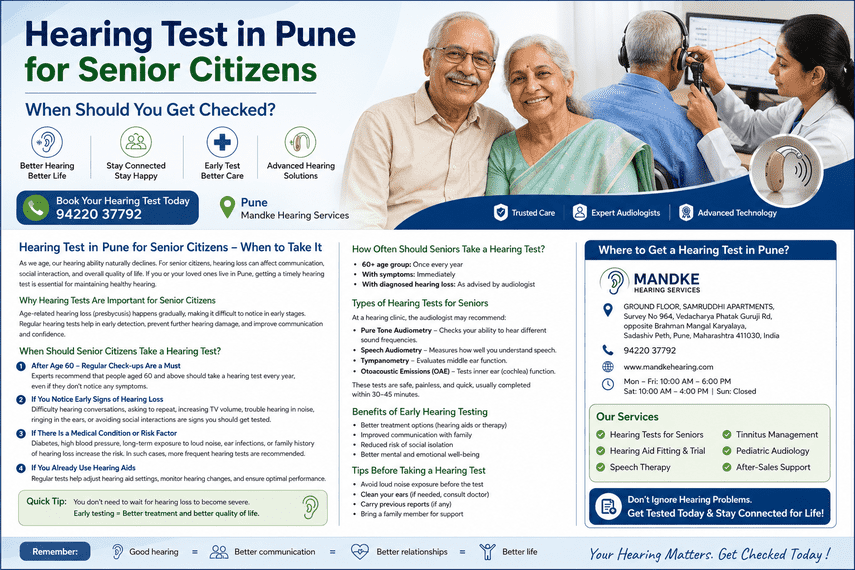 Hearing Test in Pune for Senior Citizens